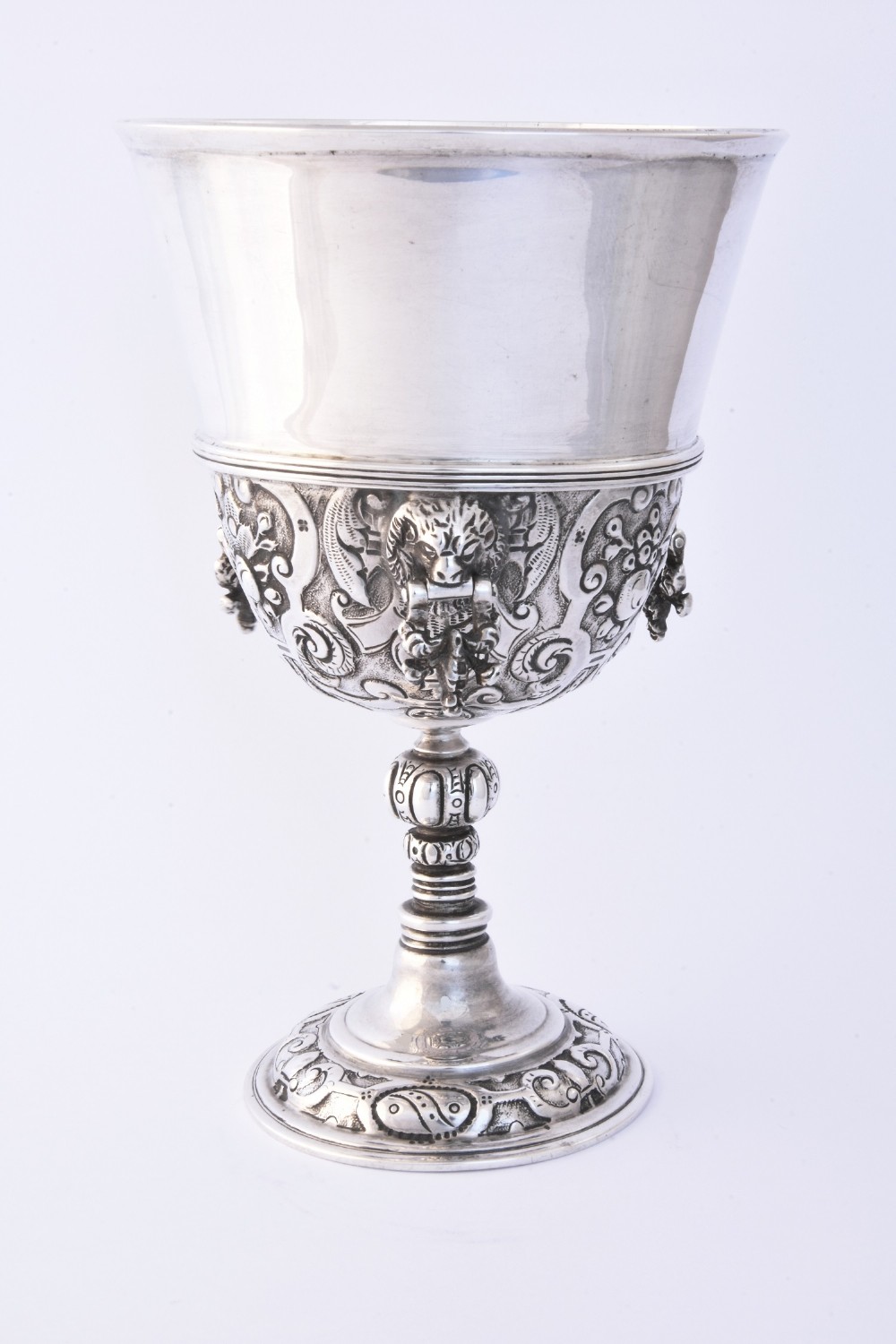 Elizabethan Style Solid Silver Wine Goblet 1925