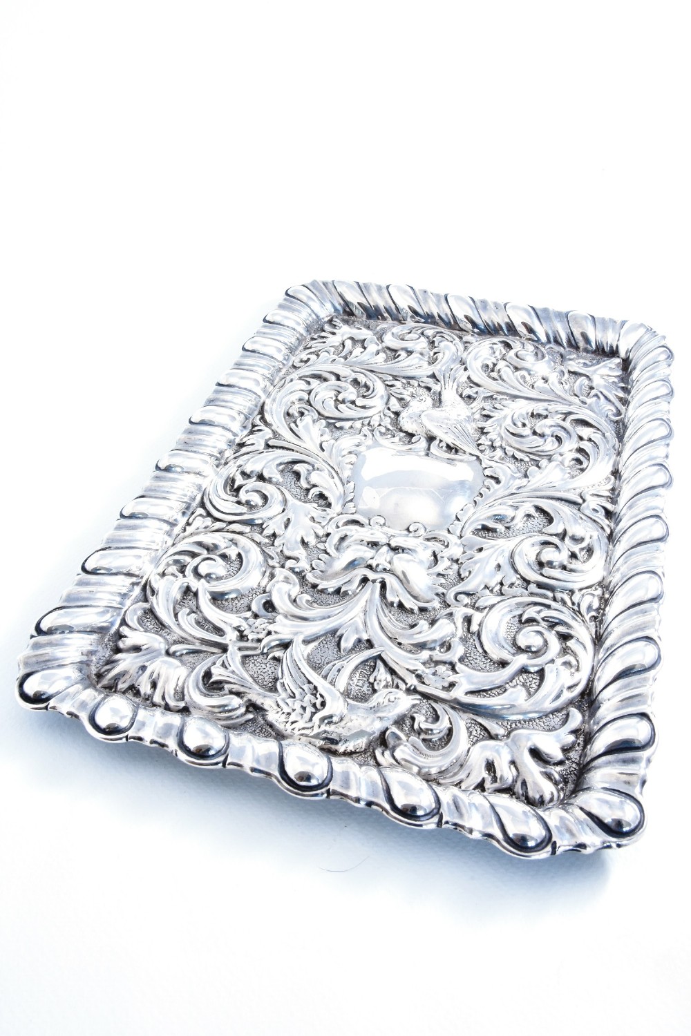 Large Victorian Solid Silver Dressing Table Tray - Chester 1900