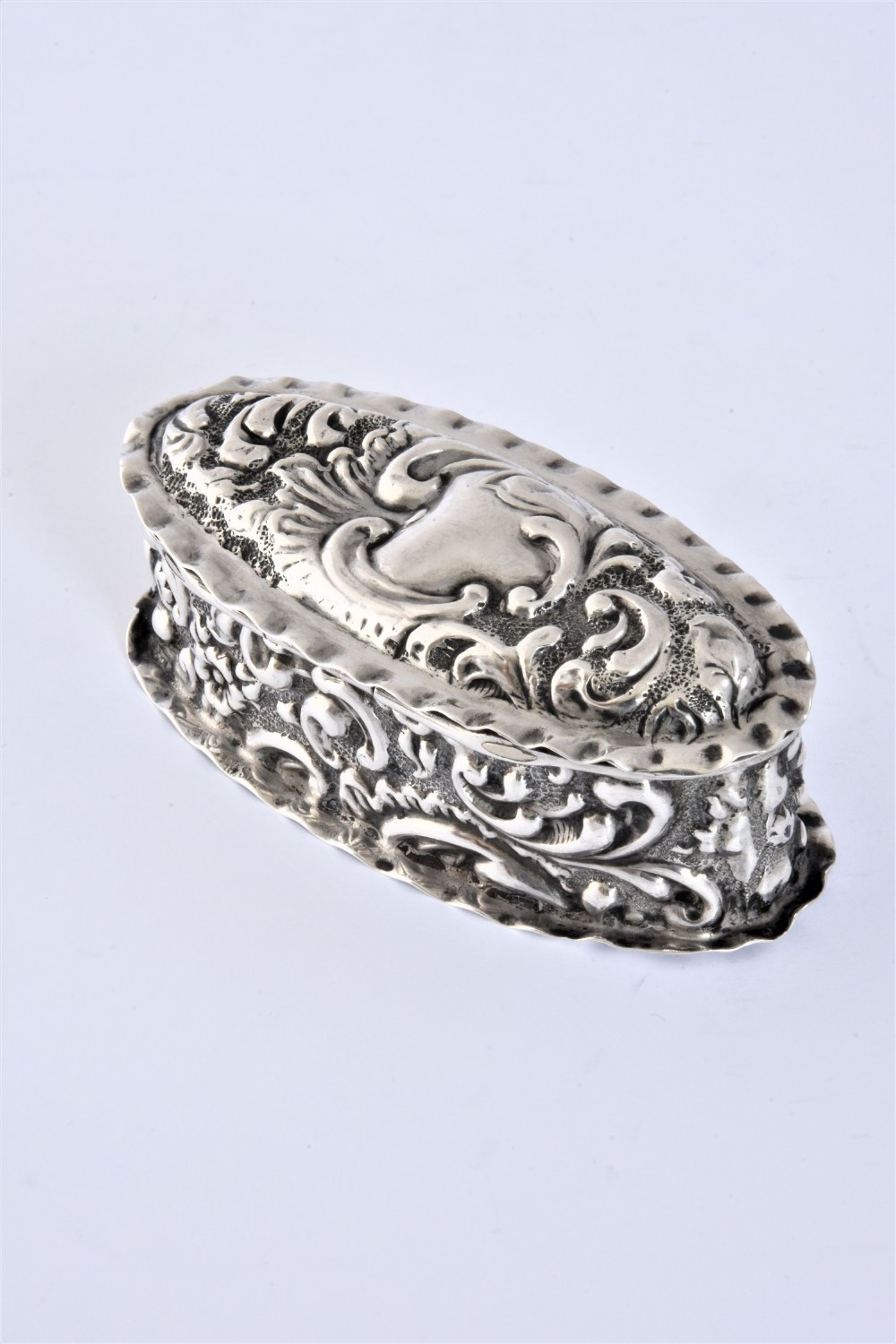 Victorian Antique Silver Snuff Box 1901