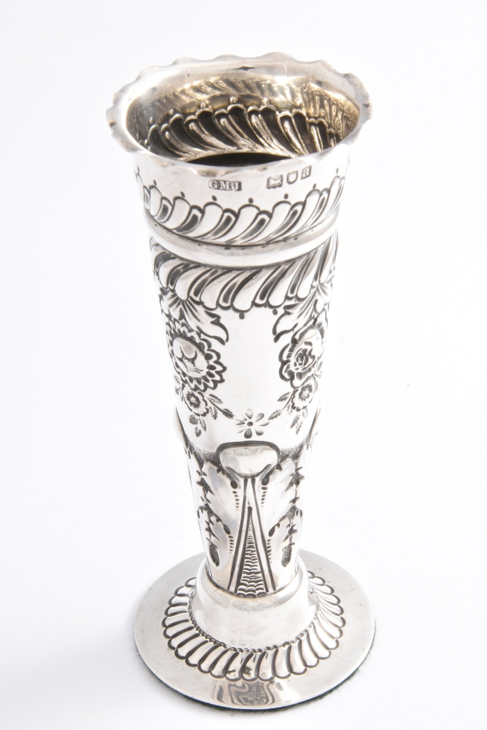 Victorian Antique Silver Posy Vase 1896