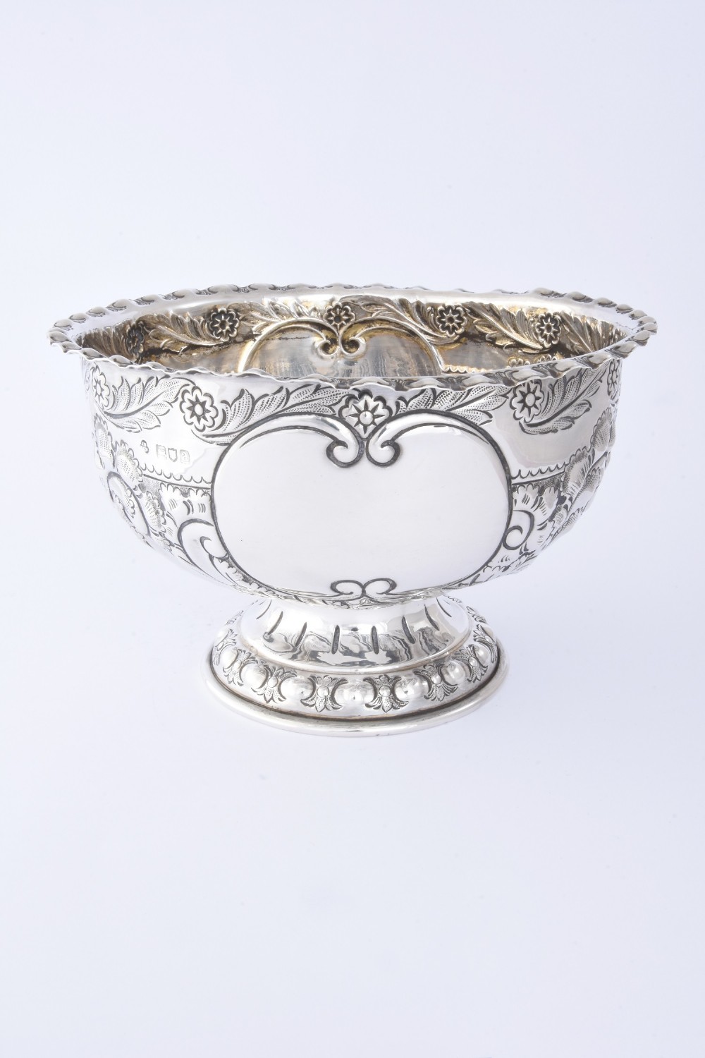 Large Antique Silver Bowl 1896