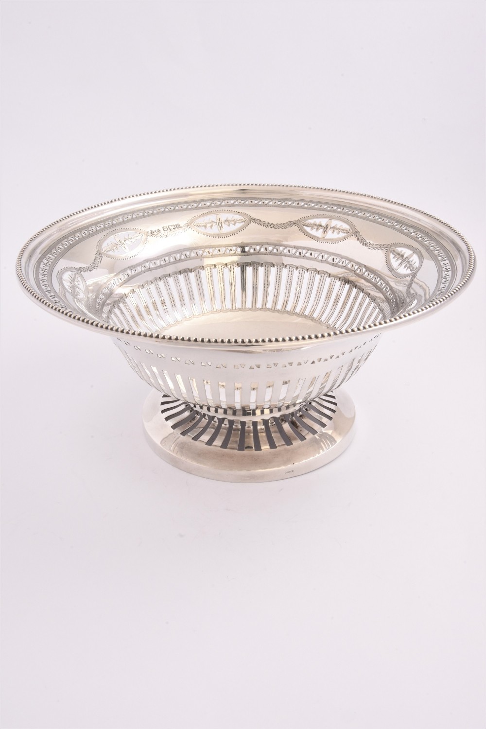 Large Edwardian Silver Pedestal Bowl 1906