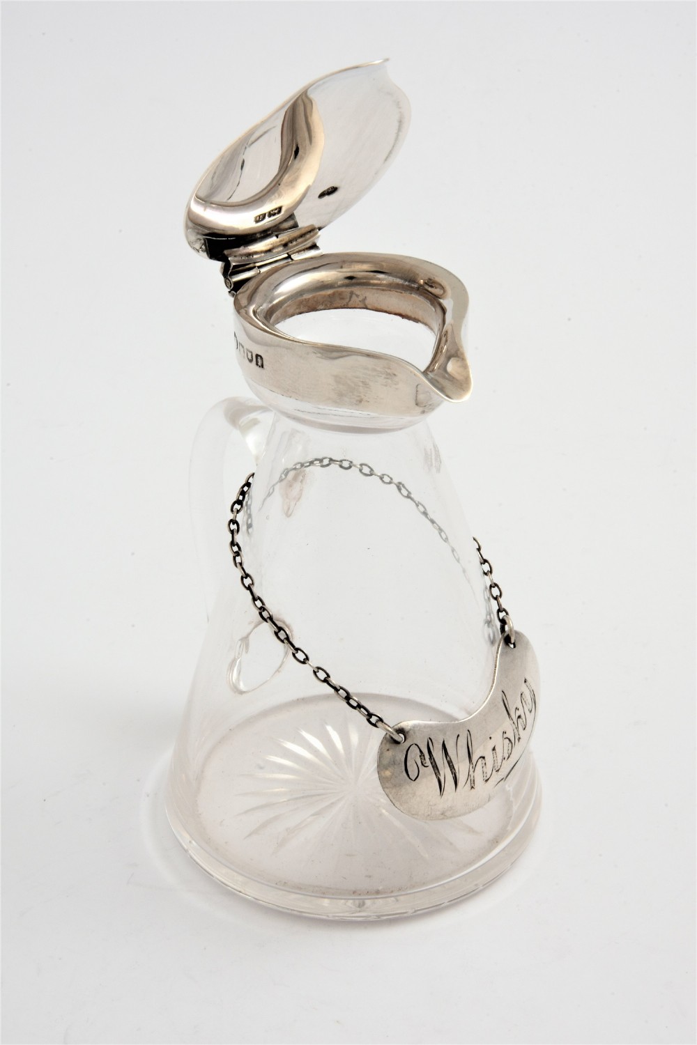 Antique Silver Mounted Whisky Noggin (1904) & Label (1916)