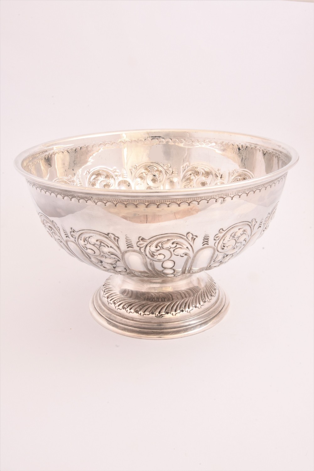 Large Edwardian Antique Silver Bowl 1908