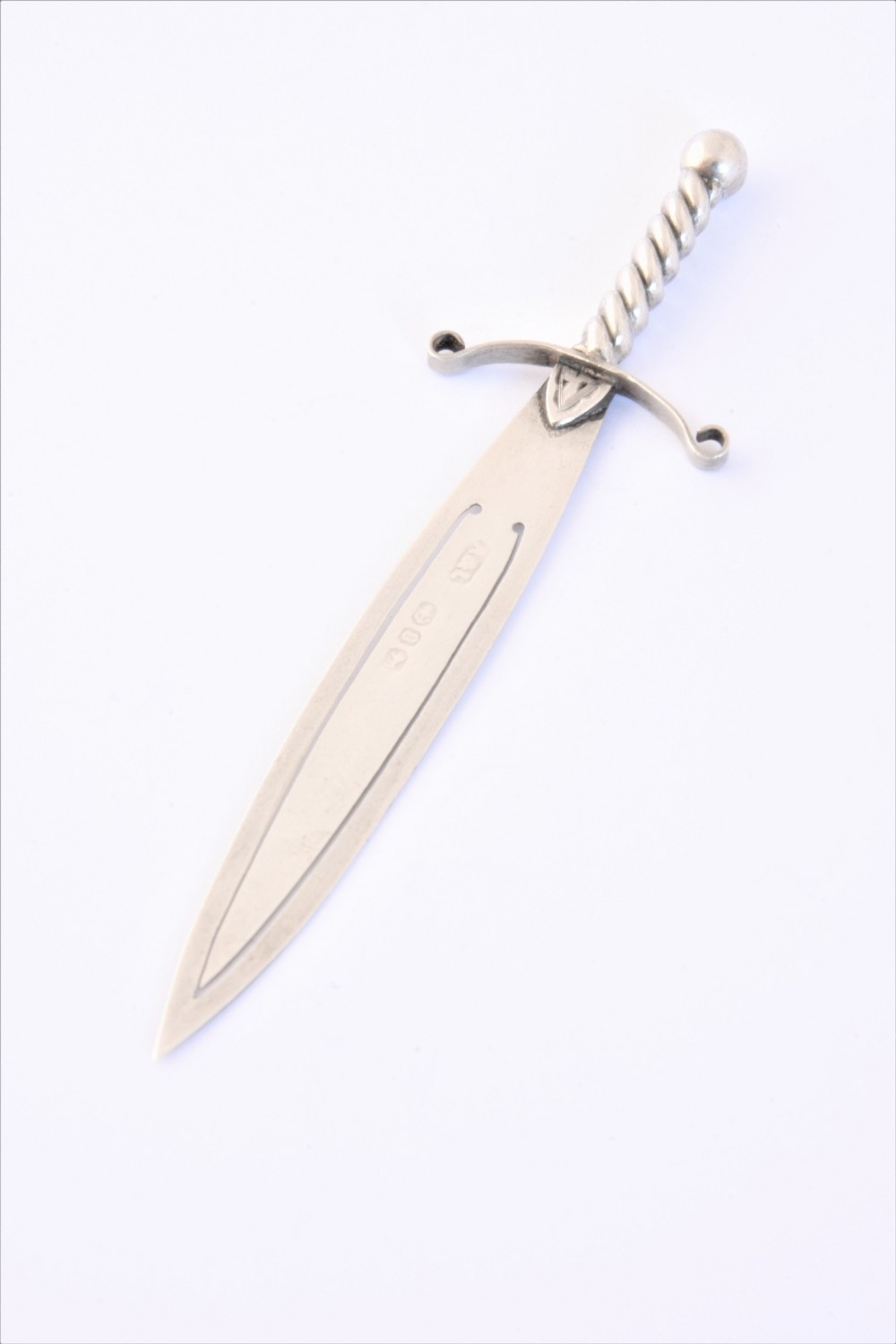 Victorian Antique Silver Bookmark – Sword -1888
