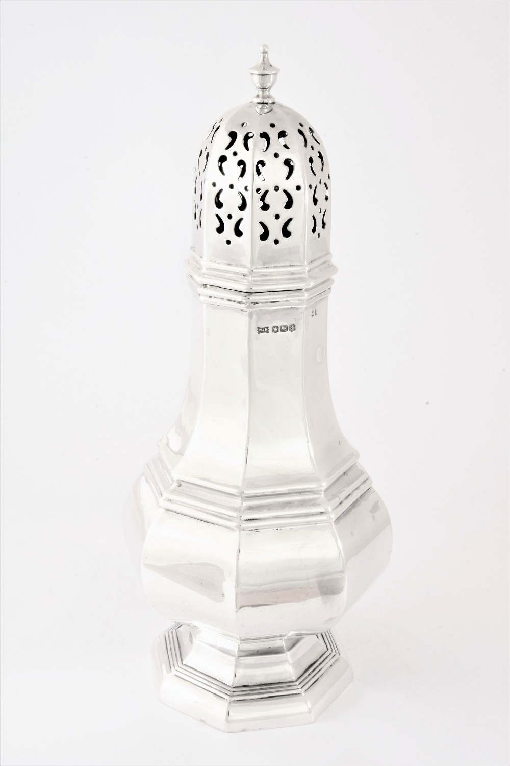 Large Antique Silver Sugar Shaker 1918