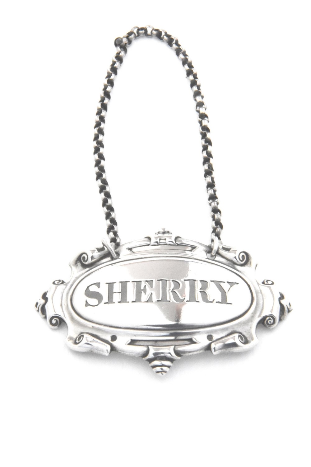 Victorian Silver Decanter Label (Sherry) – 1848