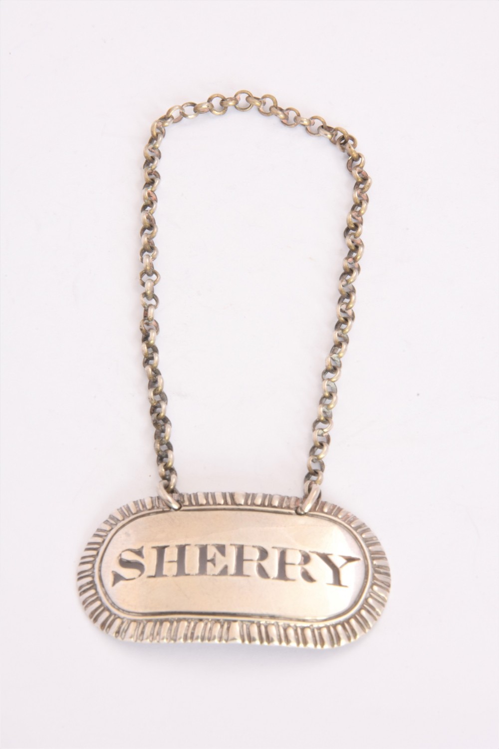 George III Antique Silver Decanter Label (Sherry) 1809