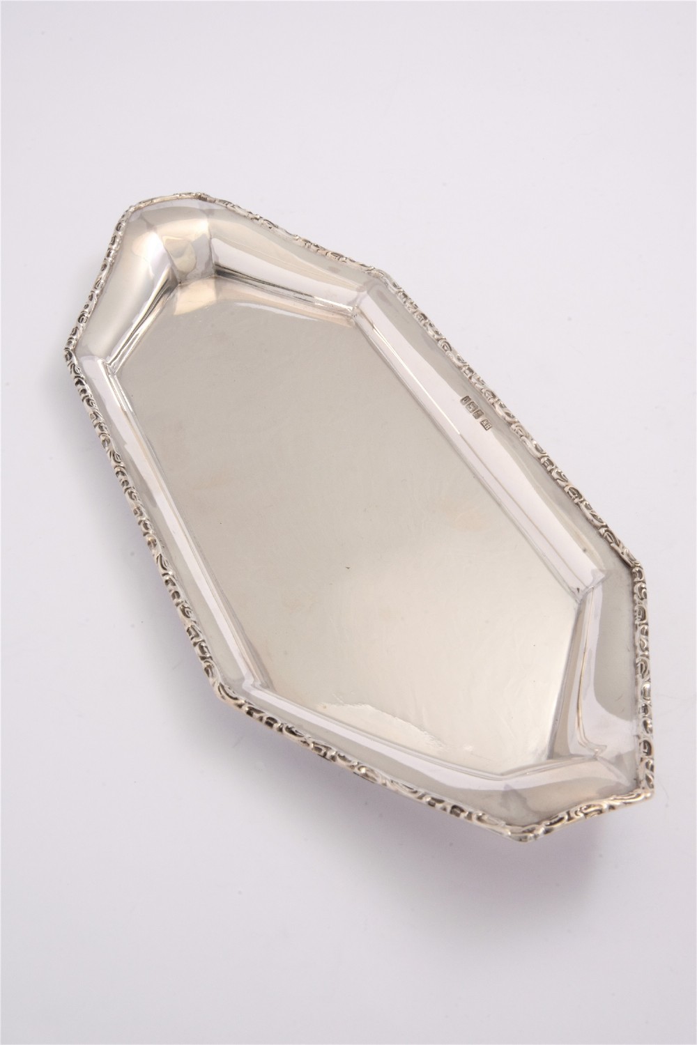 Edwardian Sterling Silver Pen Tray 1906