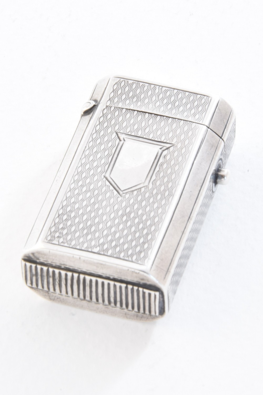 Unusual Victorian Solid Silver Vesta Case 1878