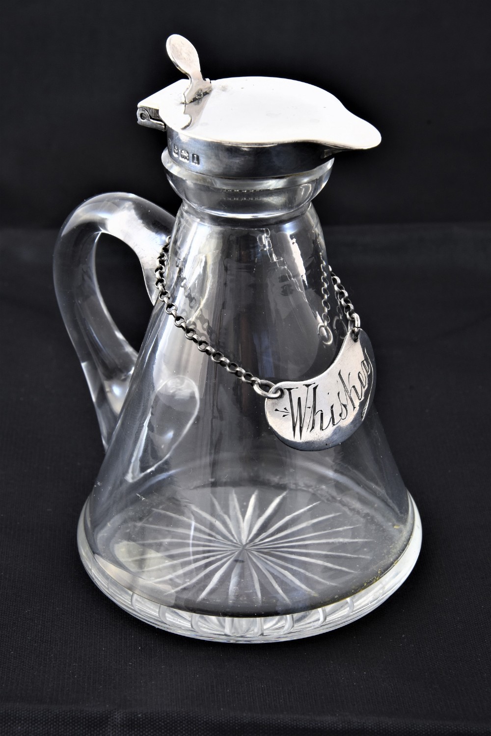 Silver Mounted Whisky Noggin with Silver Label 1910