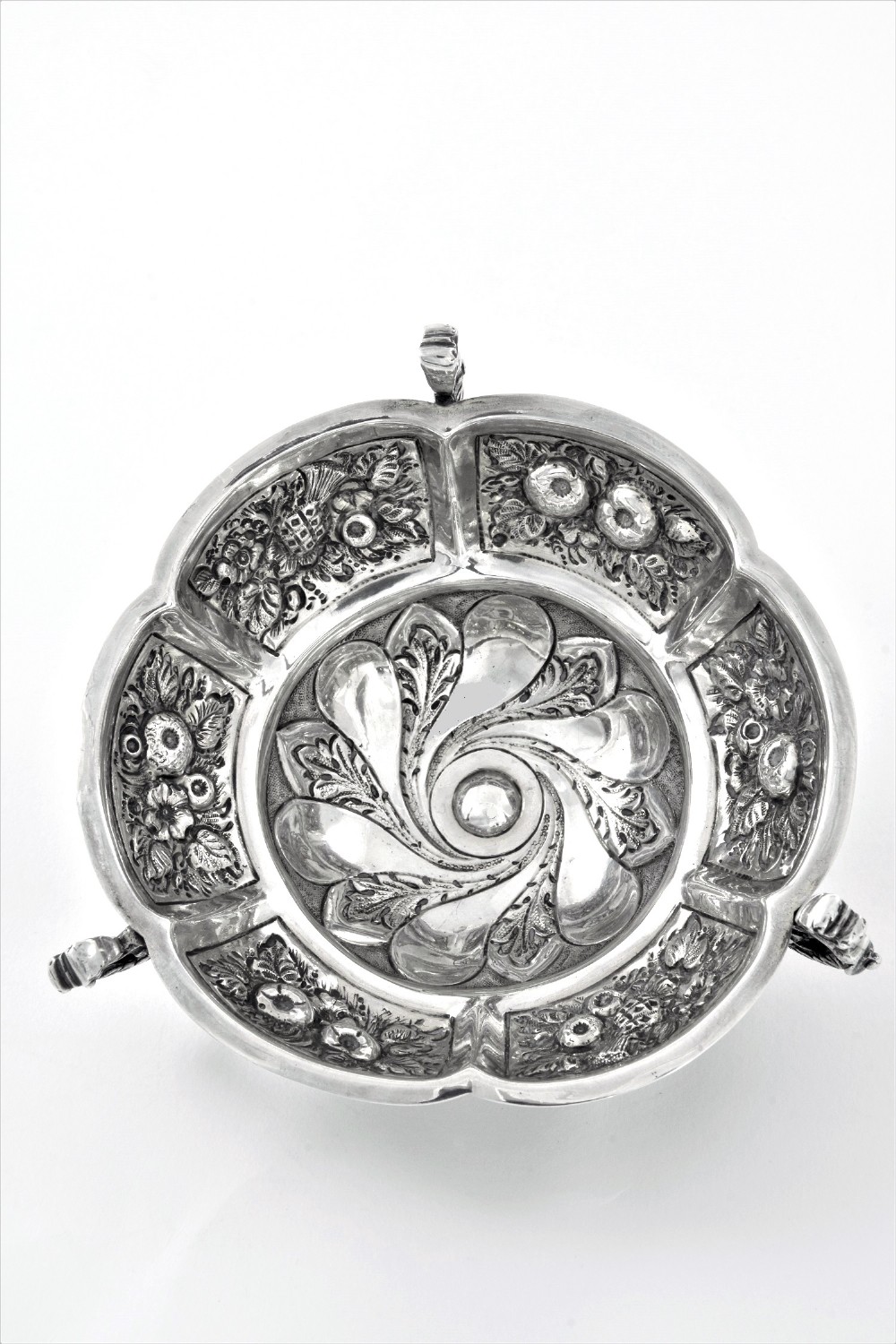 Ornate Victorian Antique Silver Bowl  – Mappin & Webb 1897
