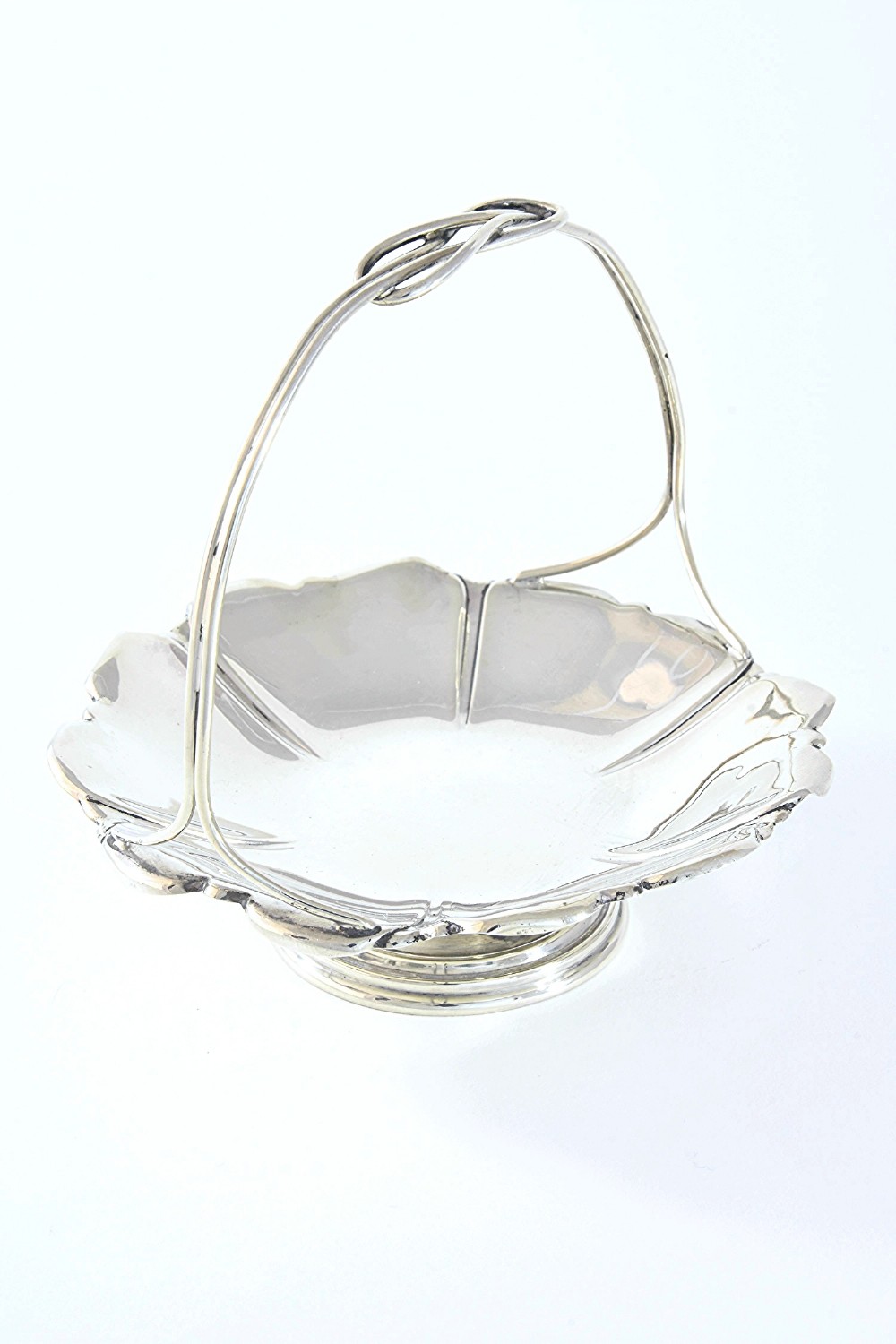 Art Nouveau Antique Silver Basket 1908