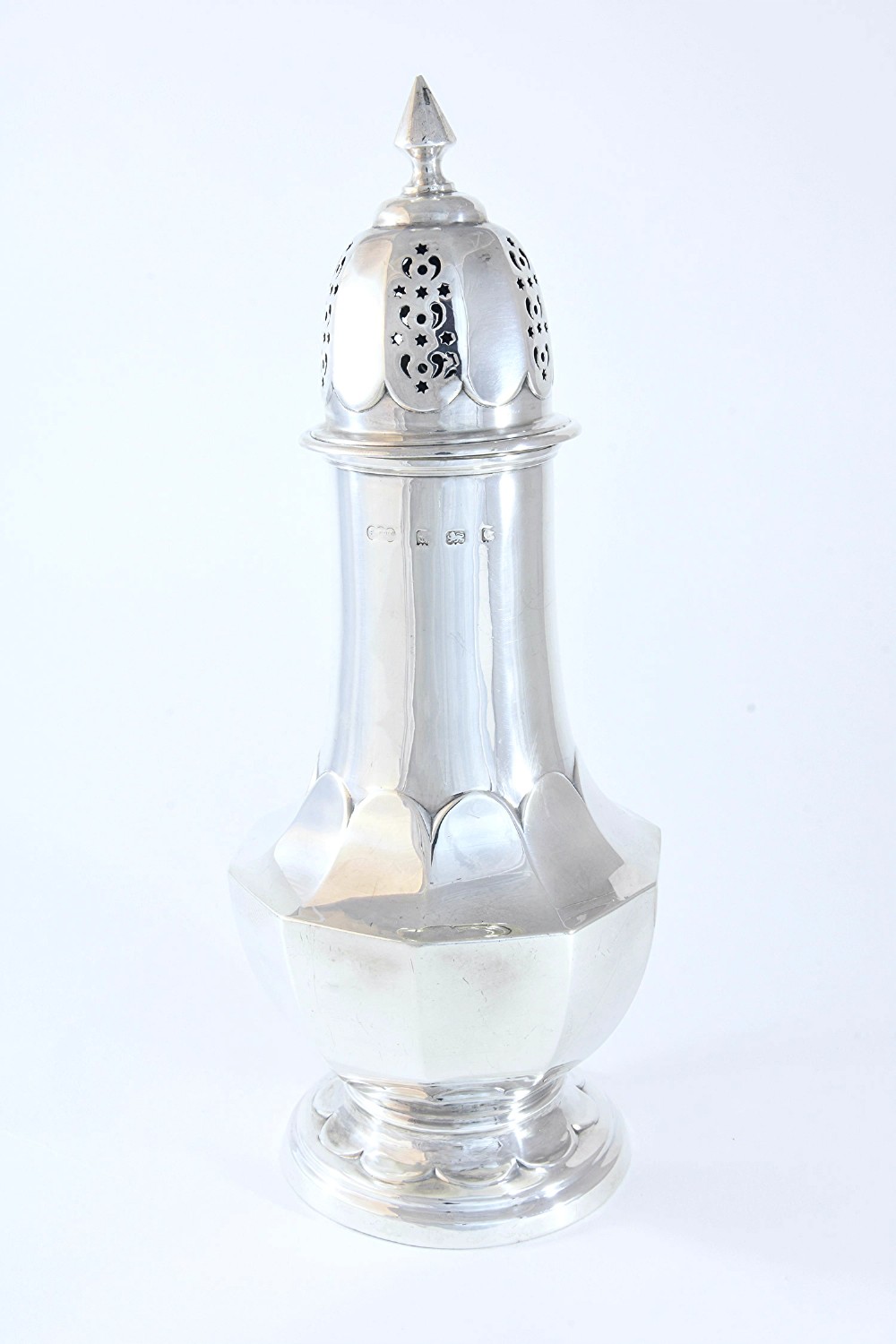 Large Edwardian Silver Sugar Shaker 1902