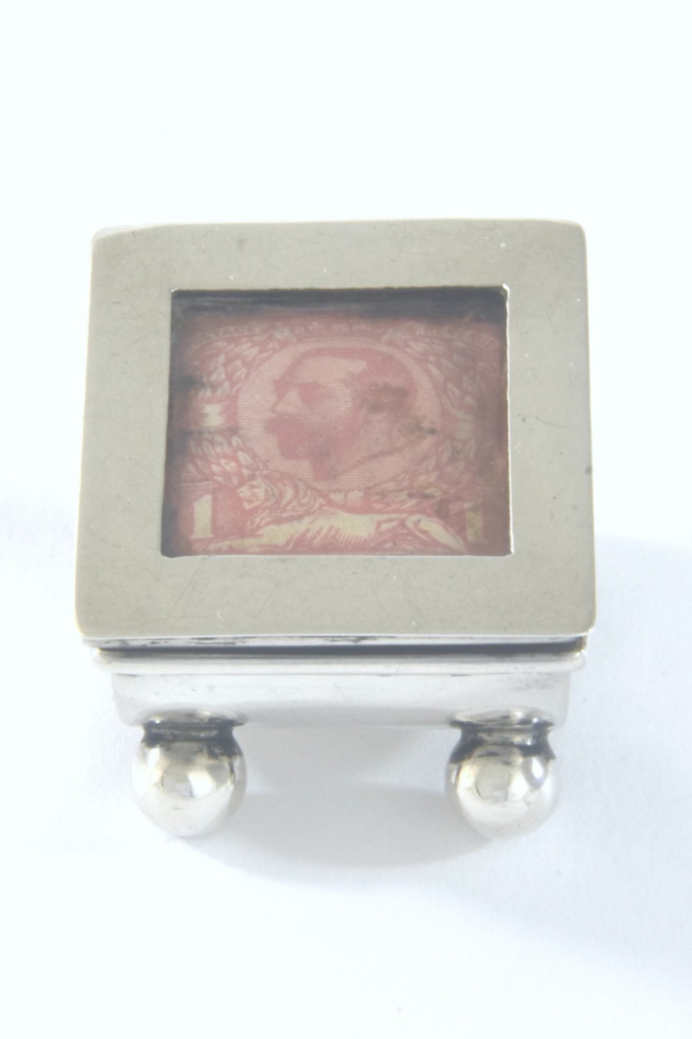 Edwardian Antique Silver Stamp Box 1906