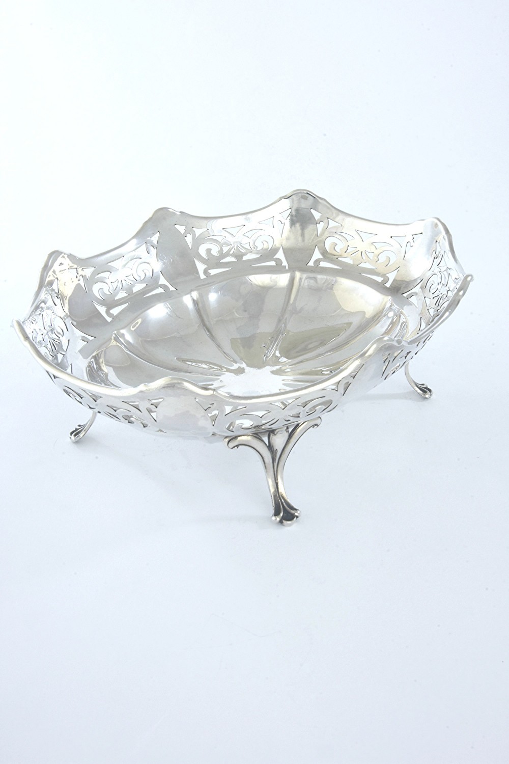Antique Silver Pierced Dish 1919