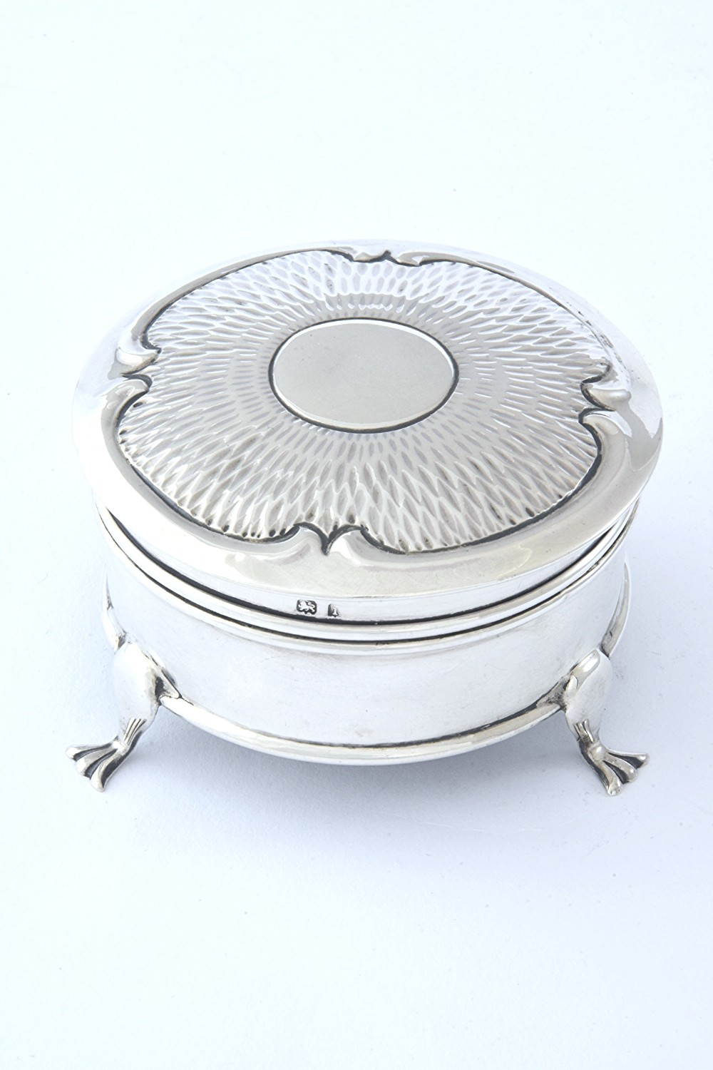 Edwardian Antique Silver Trinket Box 1908