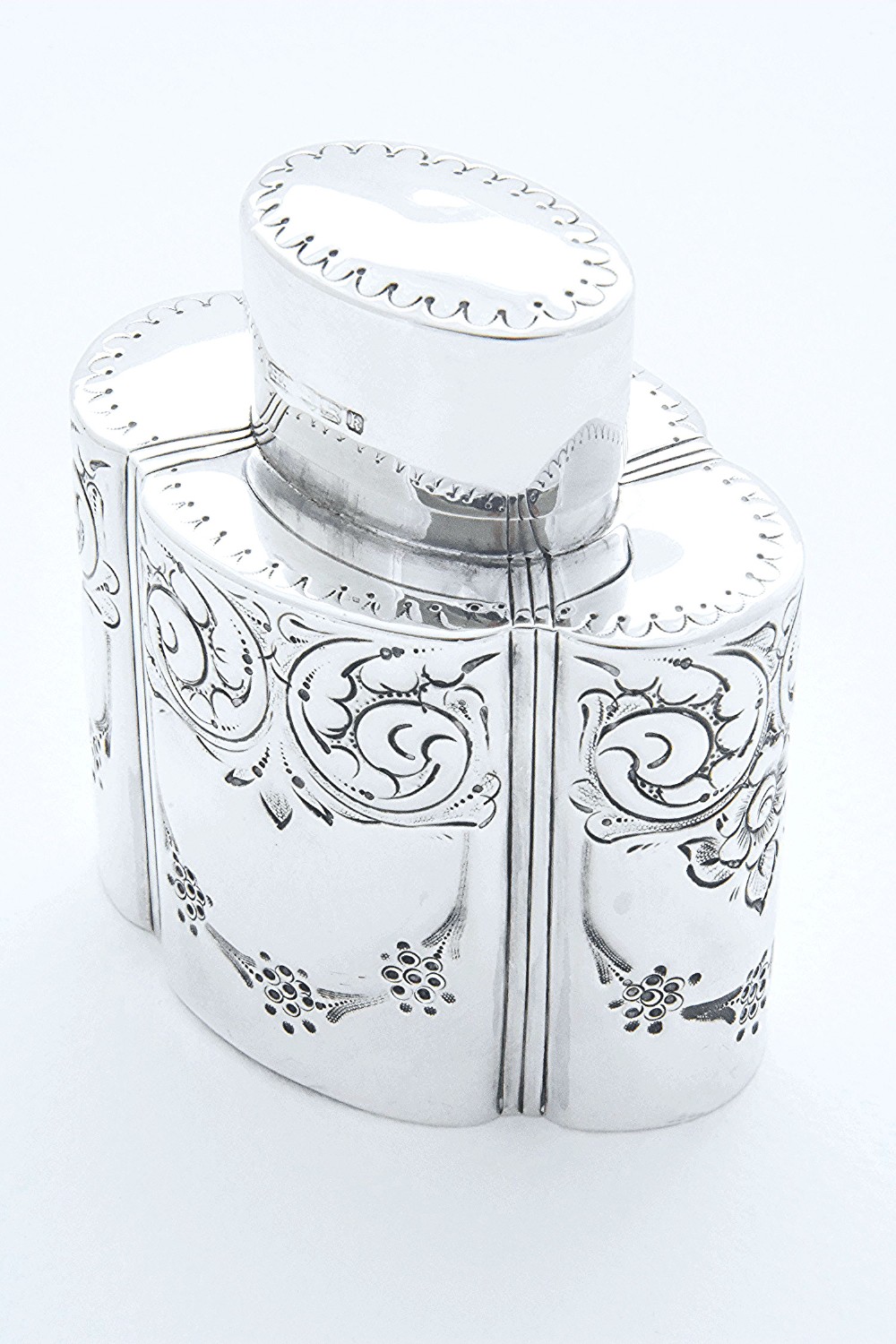 Edwardian Silver Tea Caddy 1902