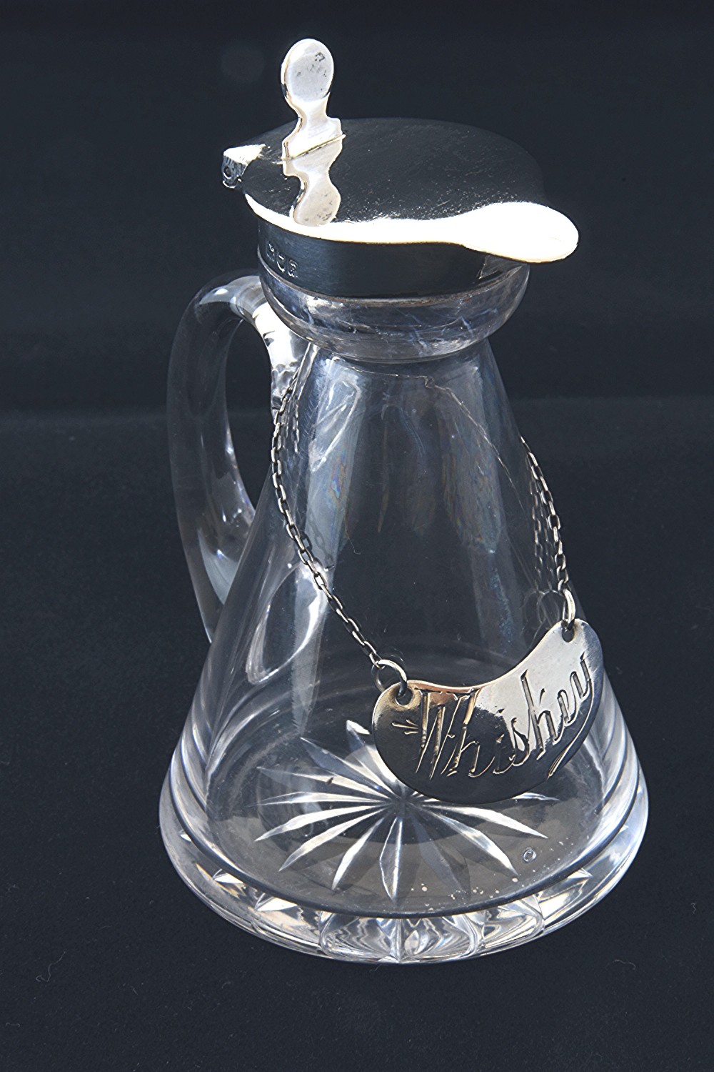 Pair of Silver Mounted Whisky Noggins with Silver Labels 1910