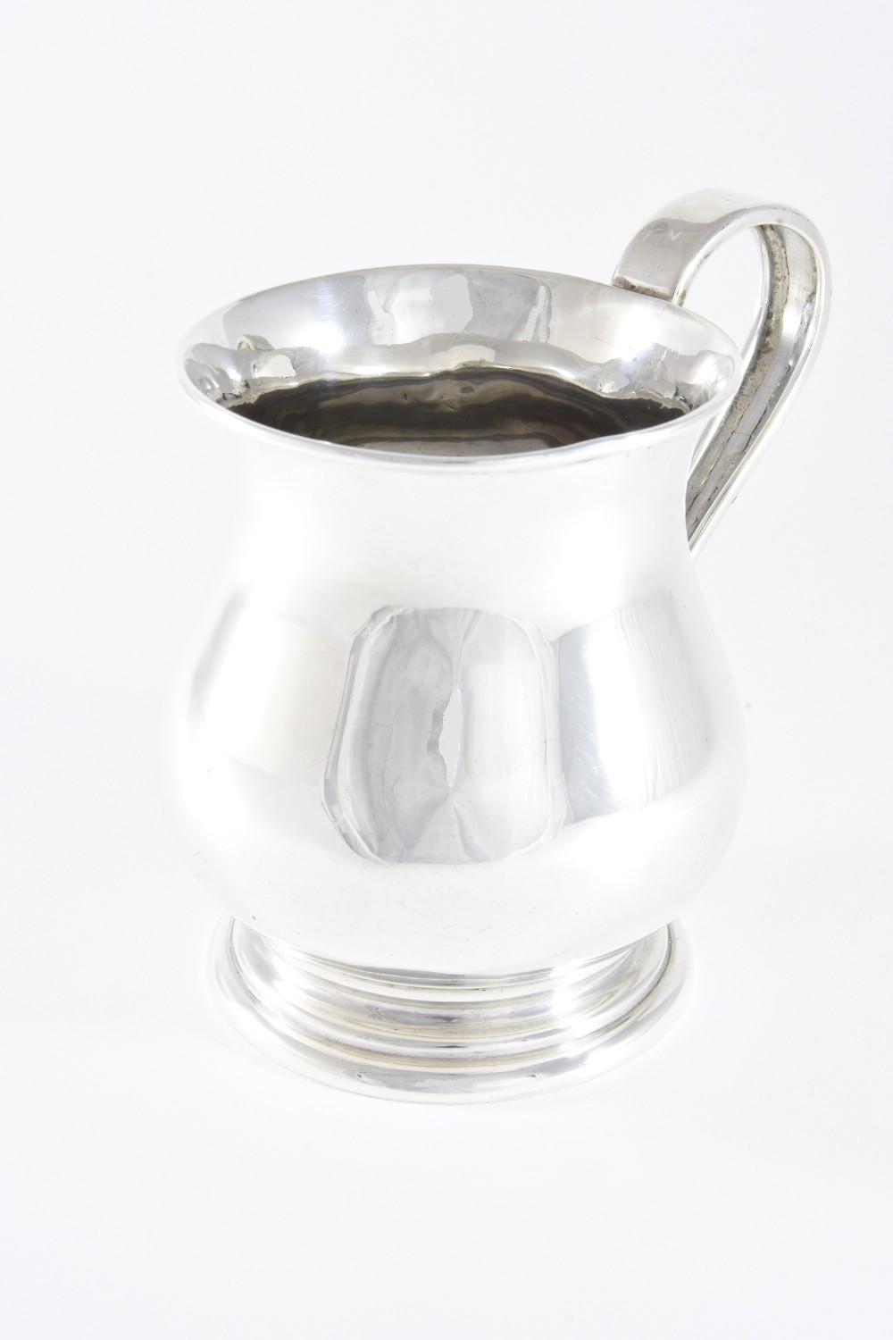 Edwardian Antique Silver Christening Tankard 1908