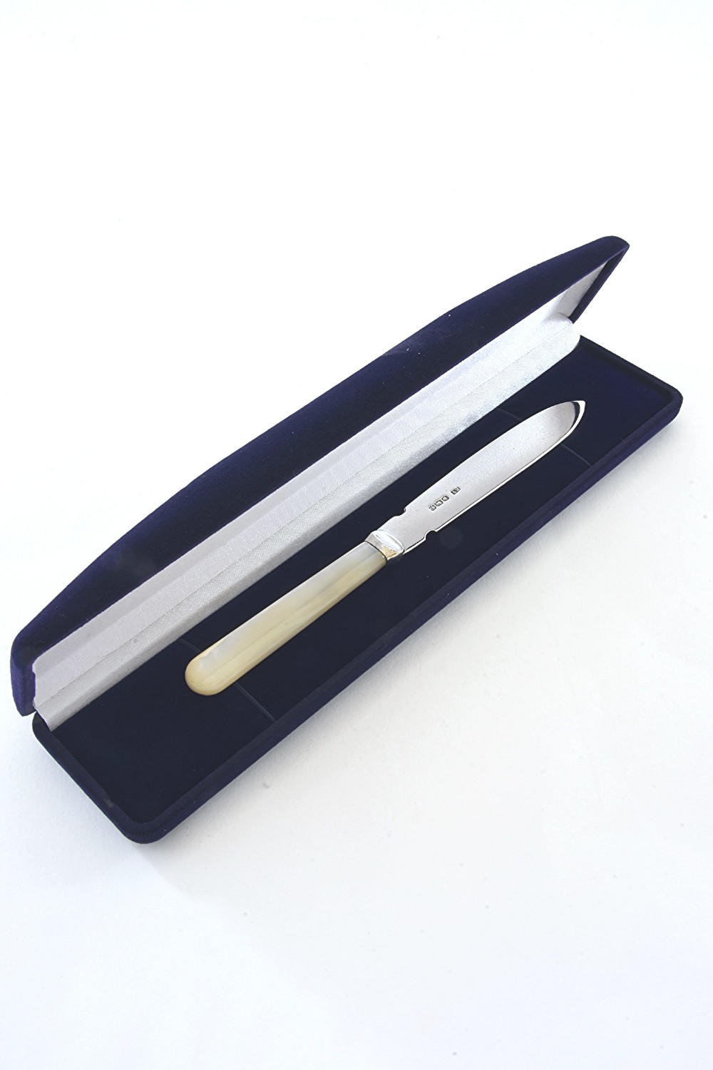 Solid Silver Letter Opener with Mother of Pearl Handle 1948