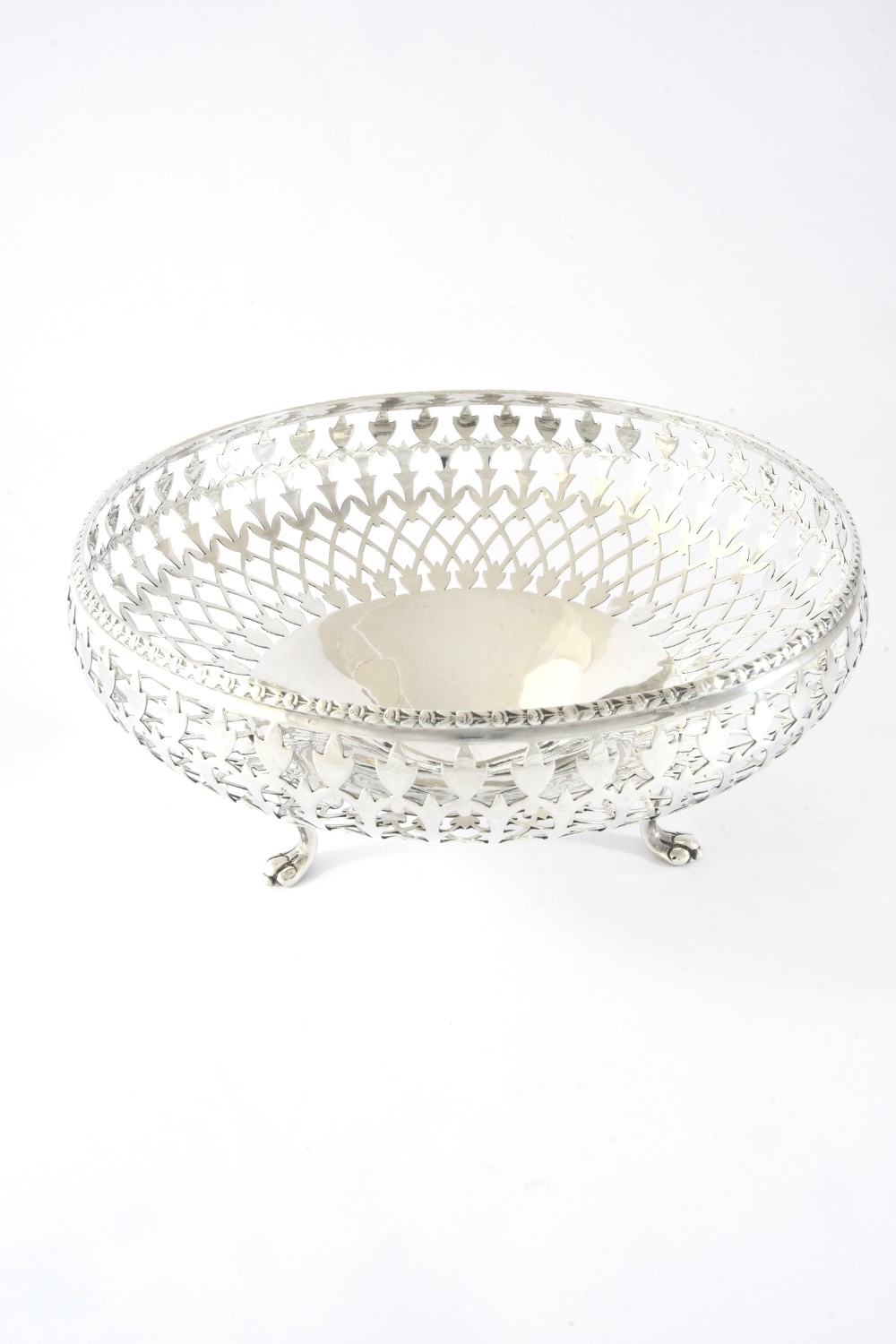 Large George V Silver Fruit Bowl 1920