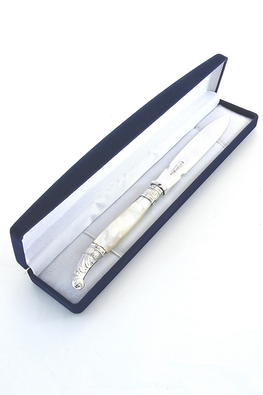 Solid Silver Letter Opener with Mother of Pearl Handle 1920