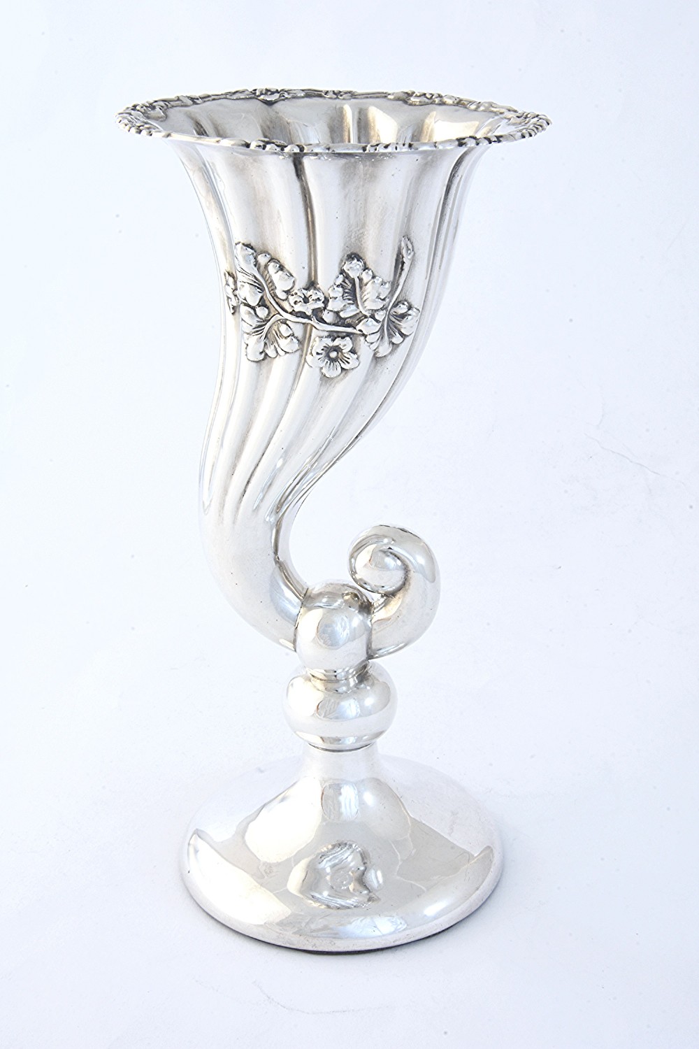 Edwardian Cornucopia Silver Vase – Chester 1903