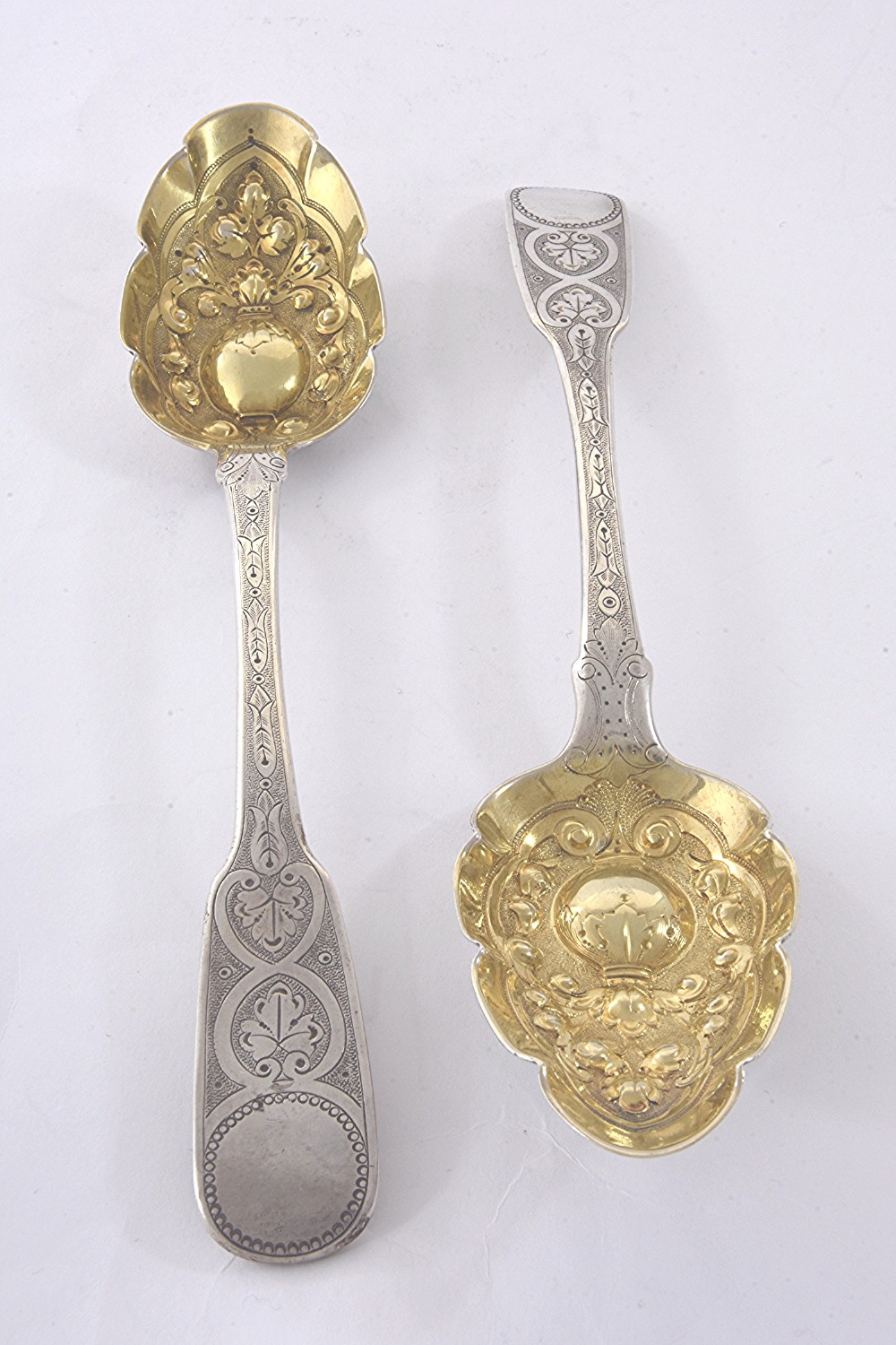 Rare Pair of Silver Berry Spoons – Exeter 1817