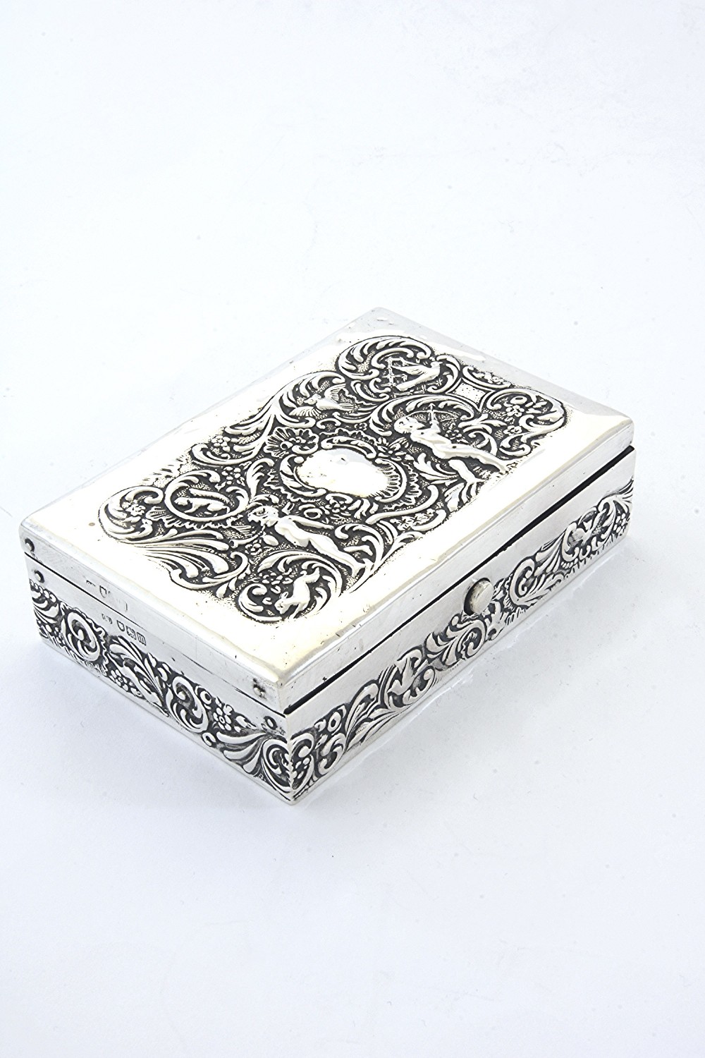 Embossed Silver Jewellery Box – Edwardian 1907