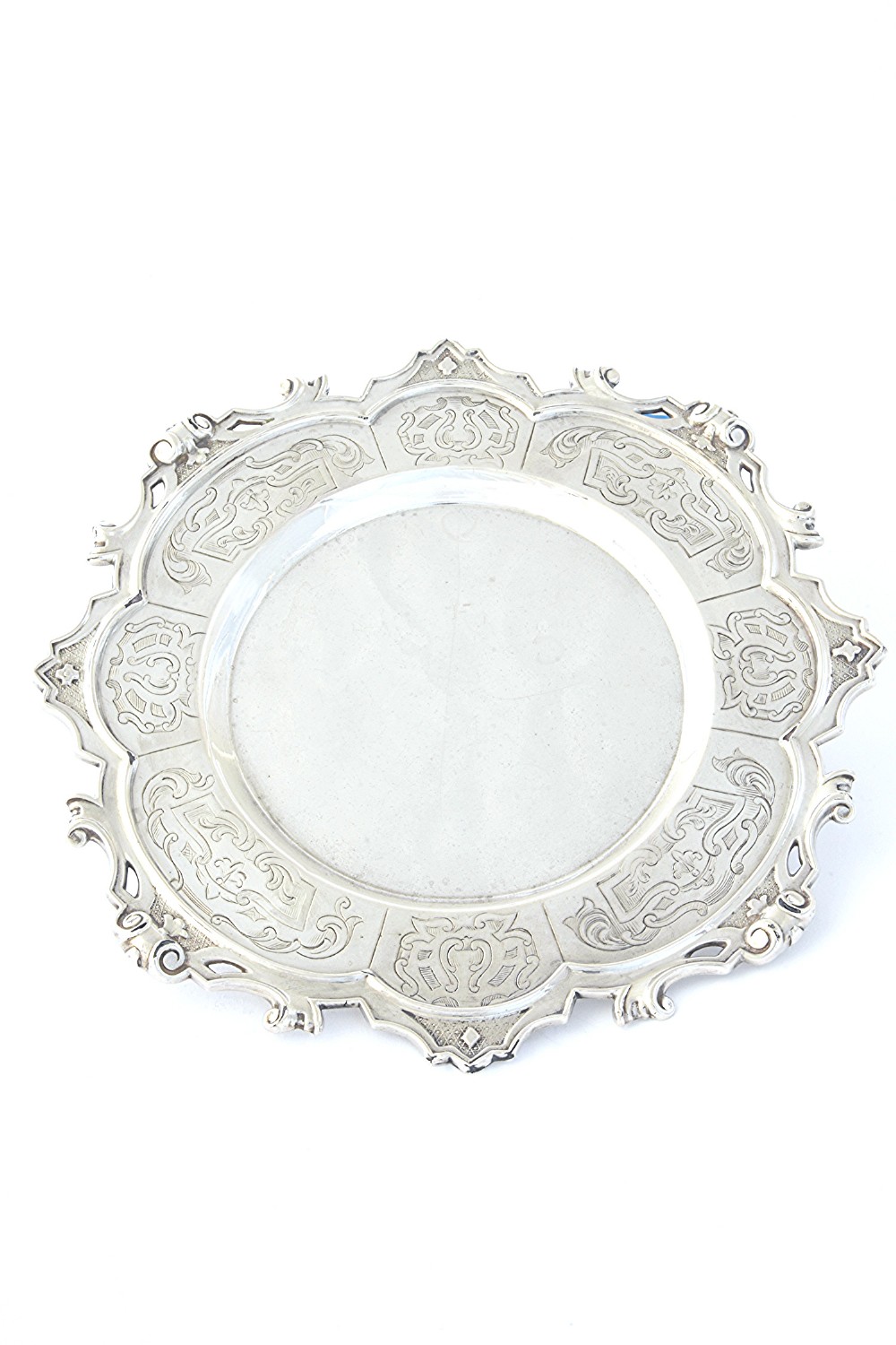 Victorian Antique Silver Tea Pot Stand 1854
