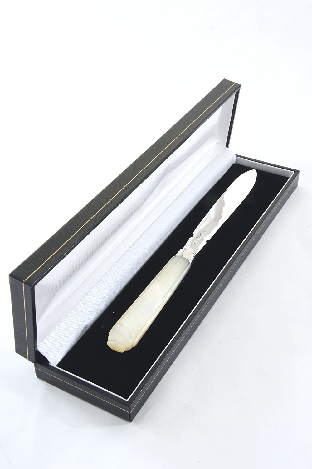 William IV  Silver Letter Opener with Mother of Pearl Handle 1830