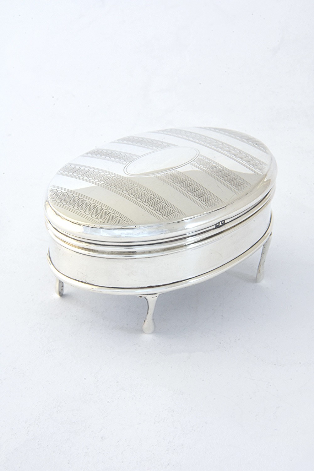 Antique Silver Trinket Box 1919
