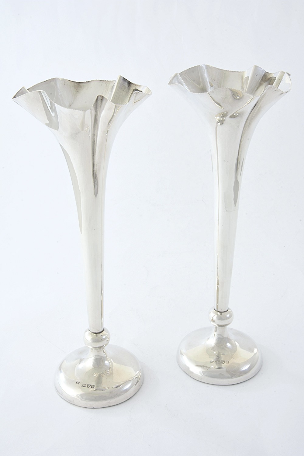 Pair of Edwardian Silver Vases 1905