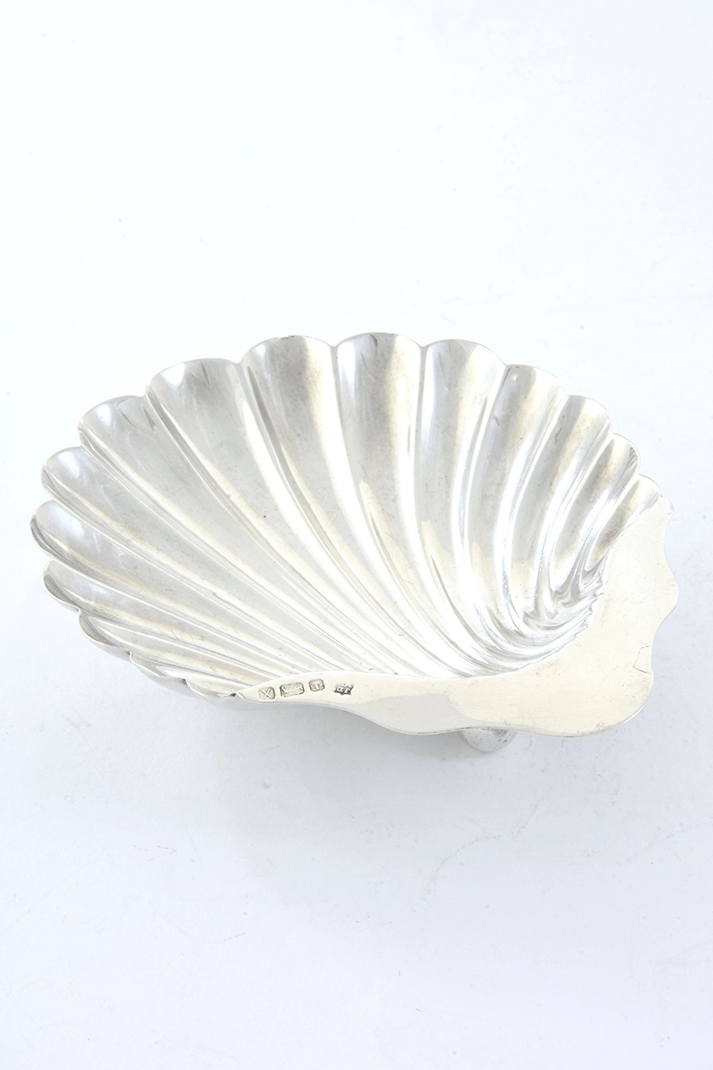Victorian Silver Scallop Butter Dish 1890