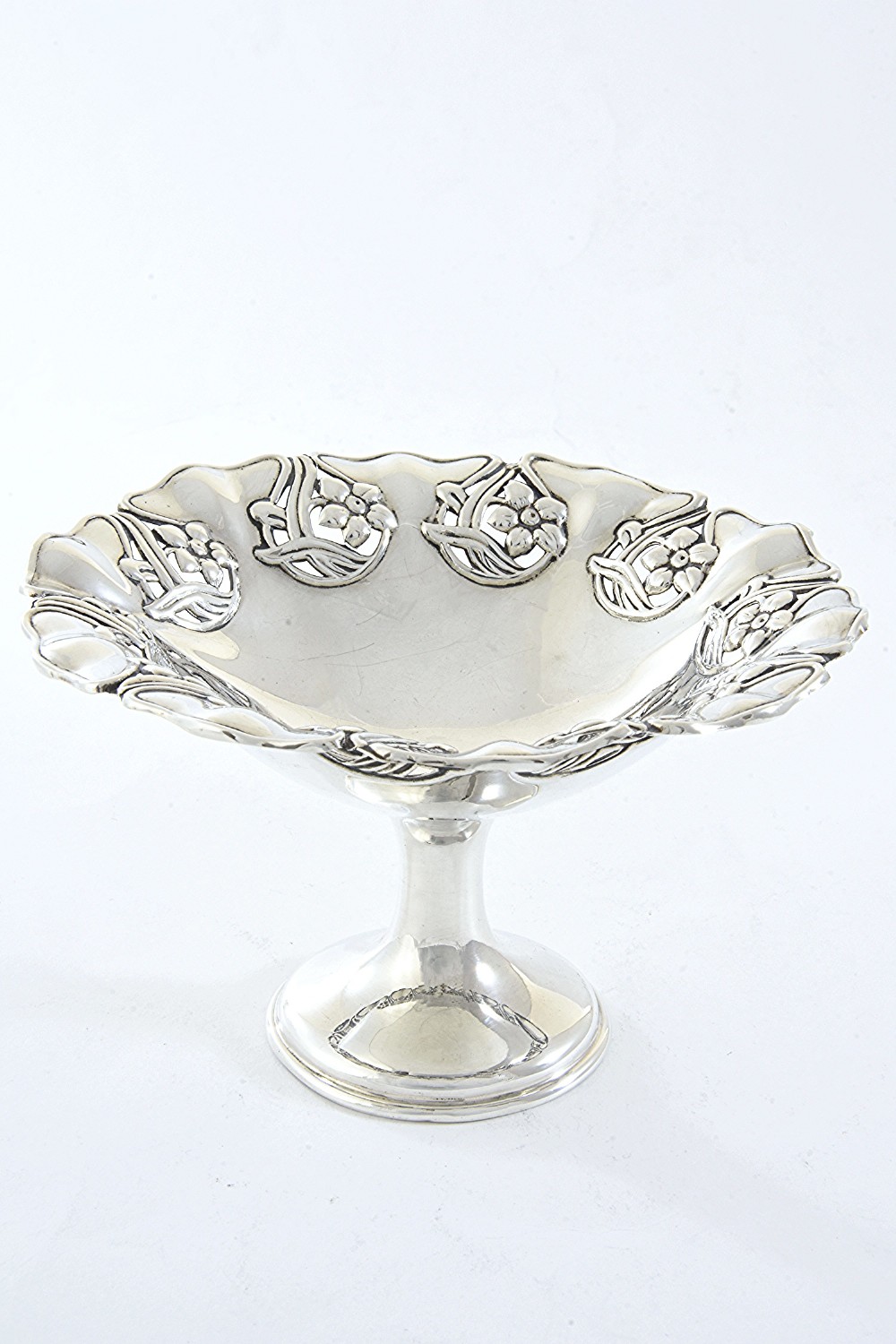 Art Nouveau Silver Pedestal Dish – Chester 1908