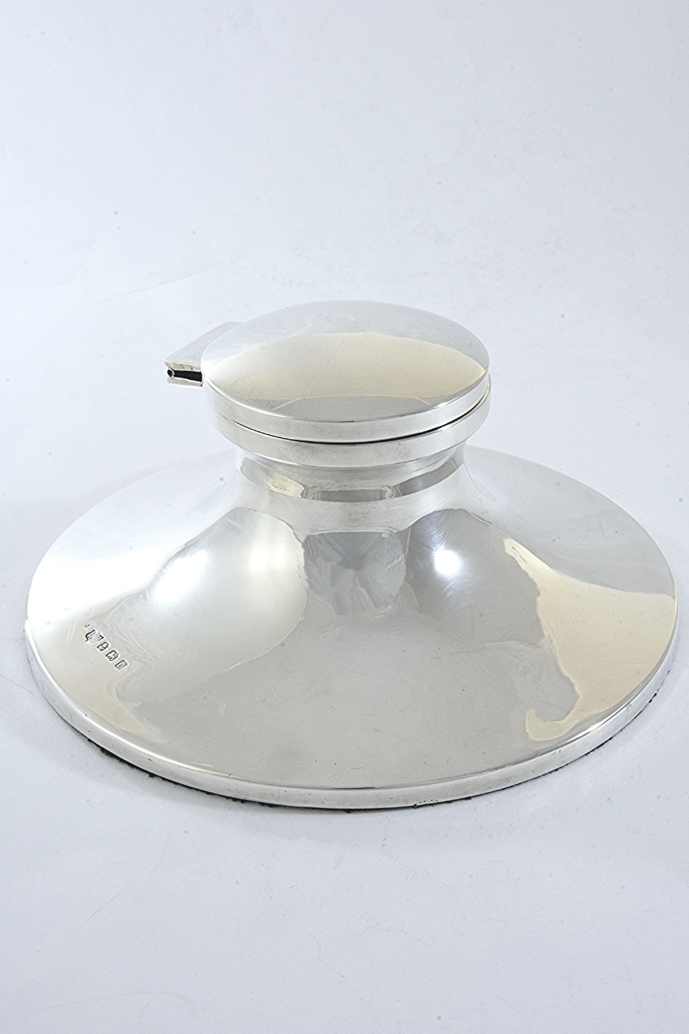 Large Silver Capstan Inkwell 1933