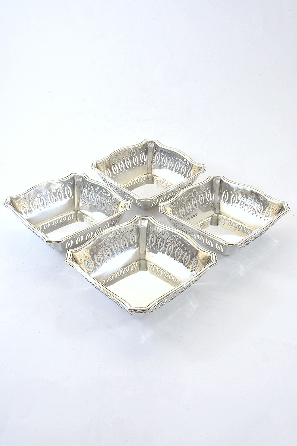 Set of Four Silver Bonbon Dishes 1928