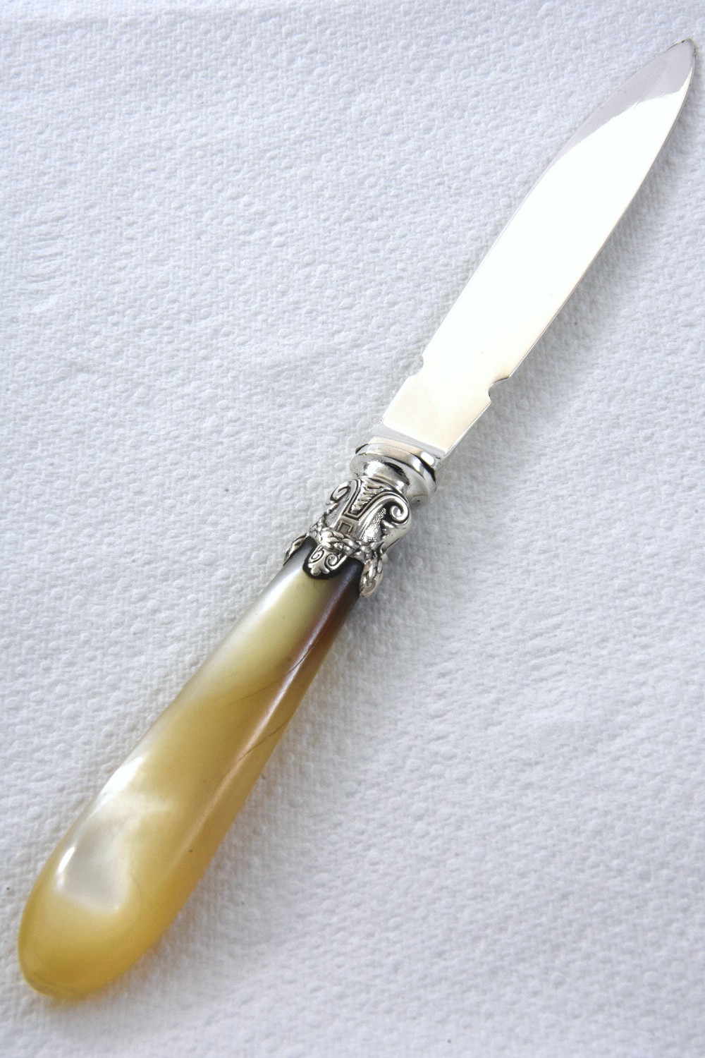 Solid Silver Letter Opener with Mother of Pearl Handle 1920