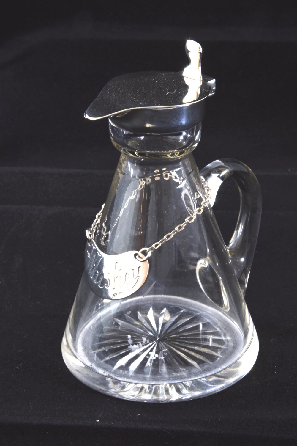 Silver Mounted Whisky Noggin with Silver Label 1930