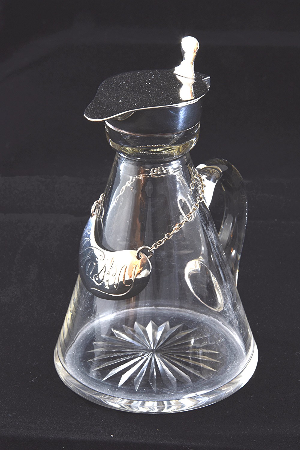 Silver Mounted Whisky Noggin with Silver Label 1930
