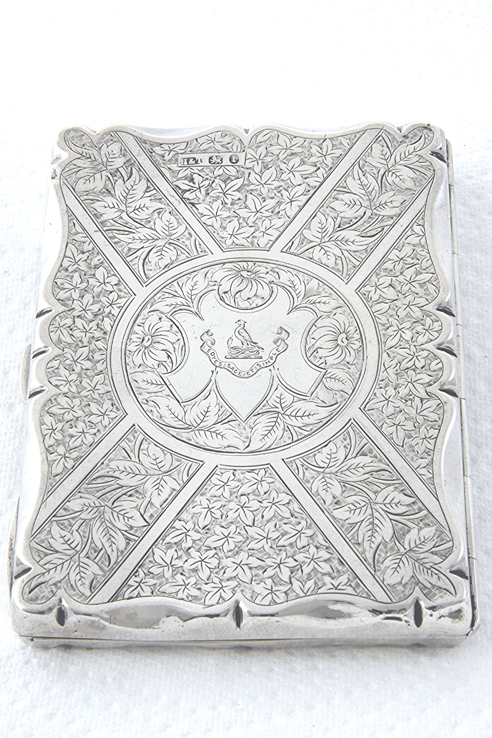 Victorian Silver Card Case 1885