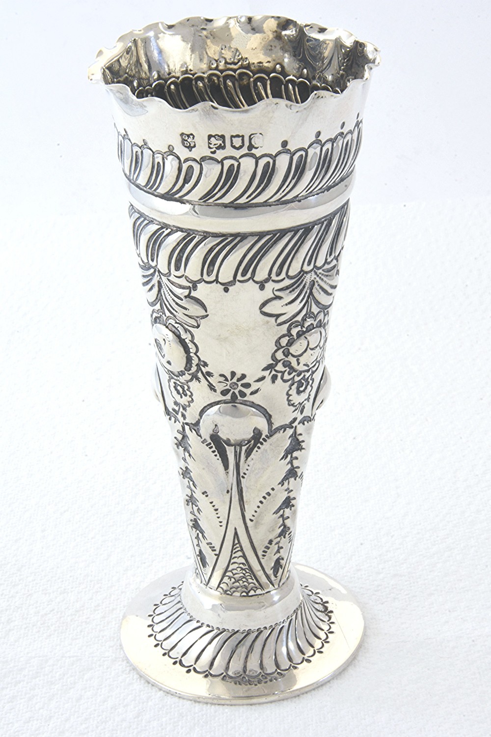 Victorian Silver Posy Vase 1898