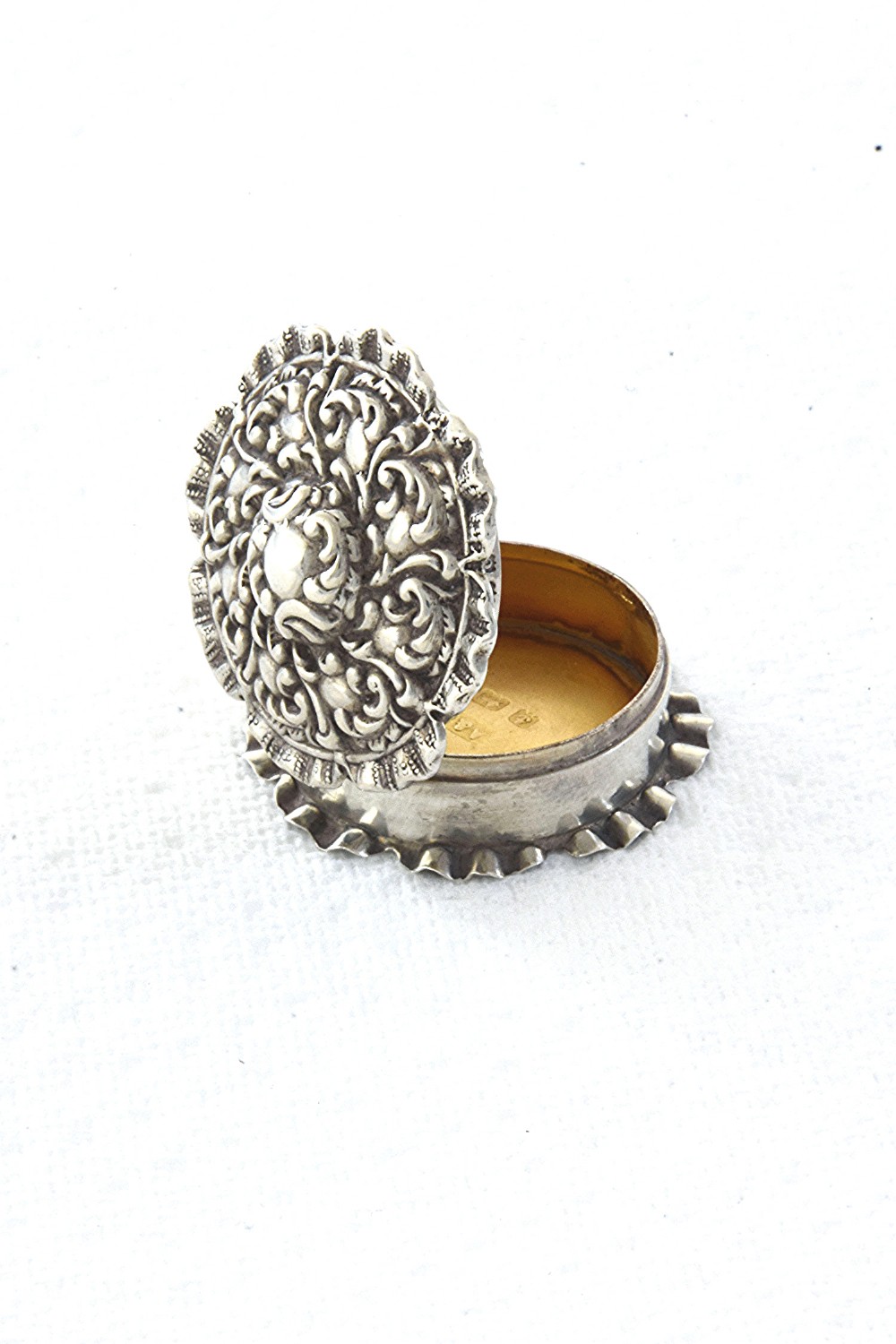 Edwardian Silver Pill Box 1902