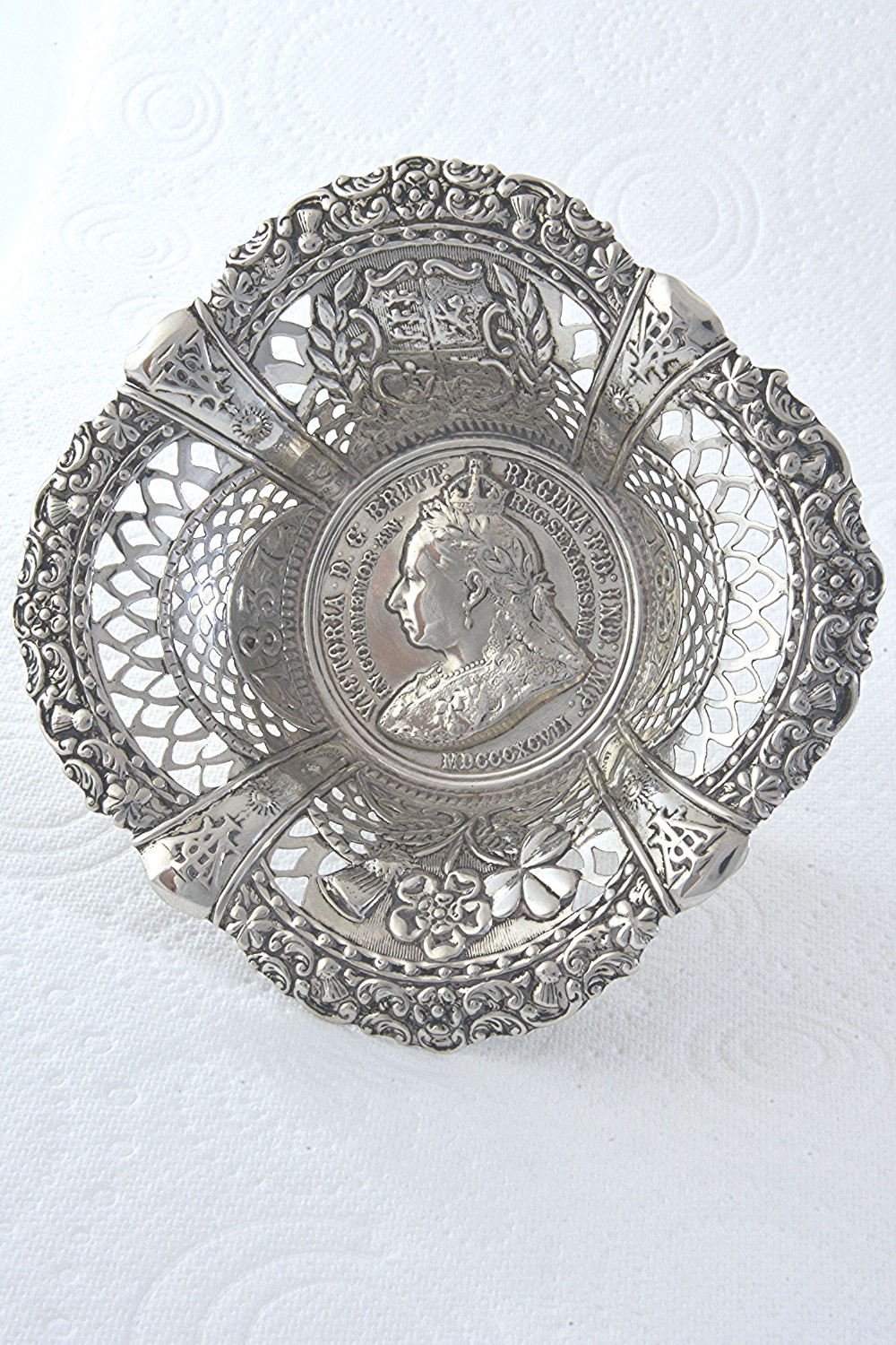 Victorian Silver Commemorative Dish 1897