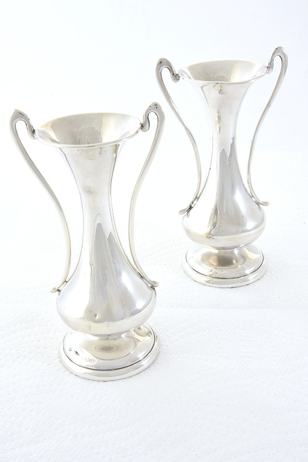 Pair of George V Silver Posy Vases 1912