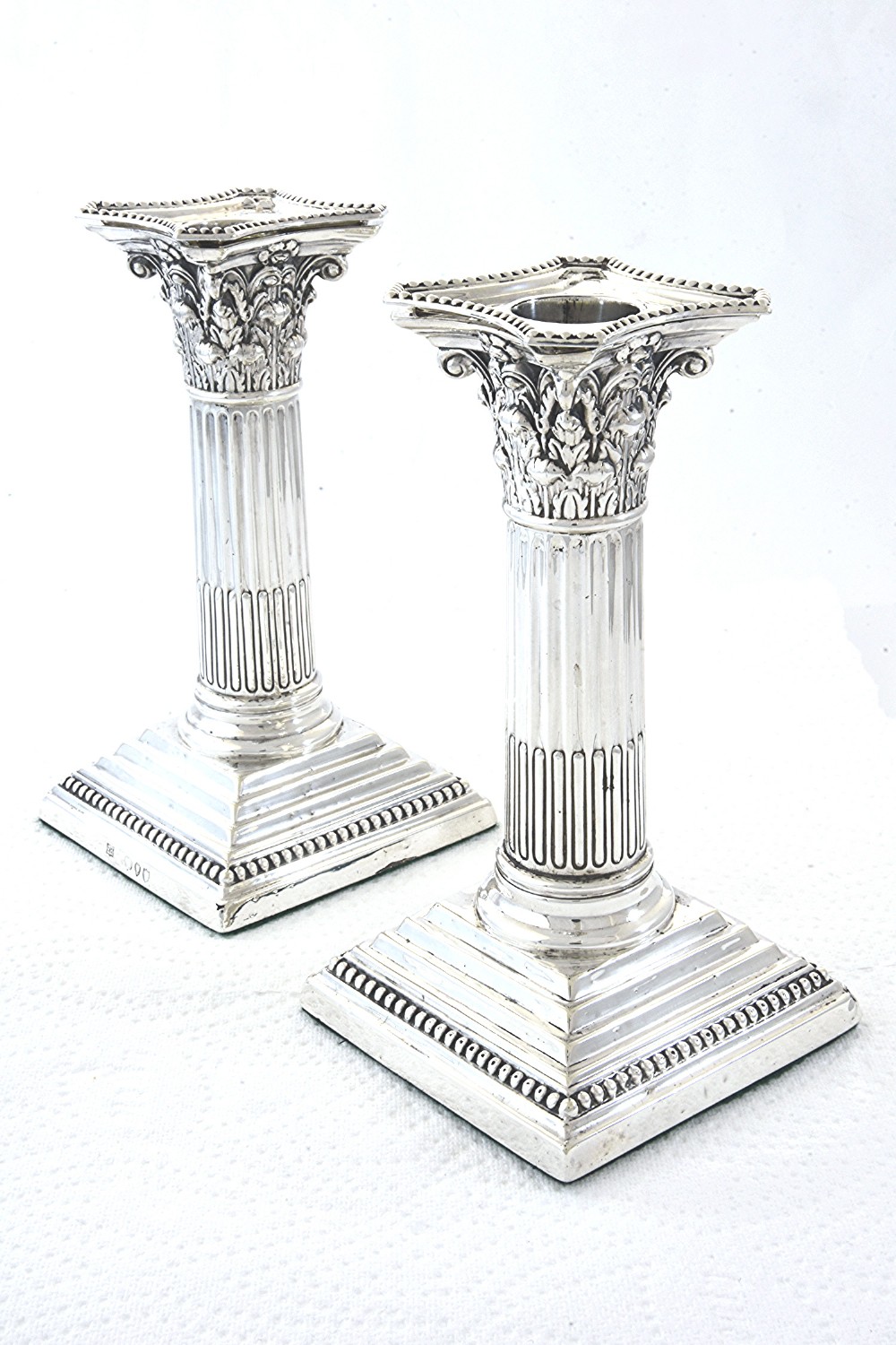 Pair of Victorian Silver Candlesticks 1890
