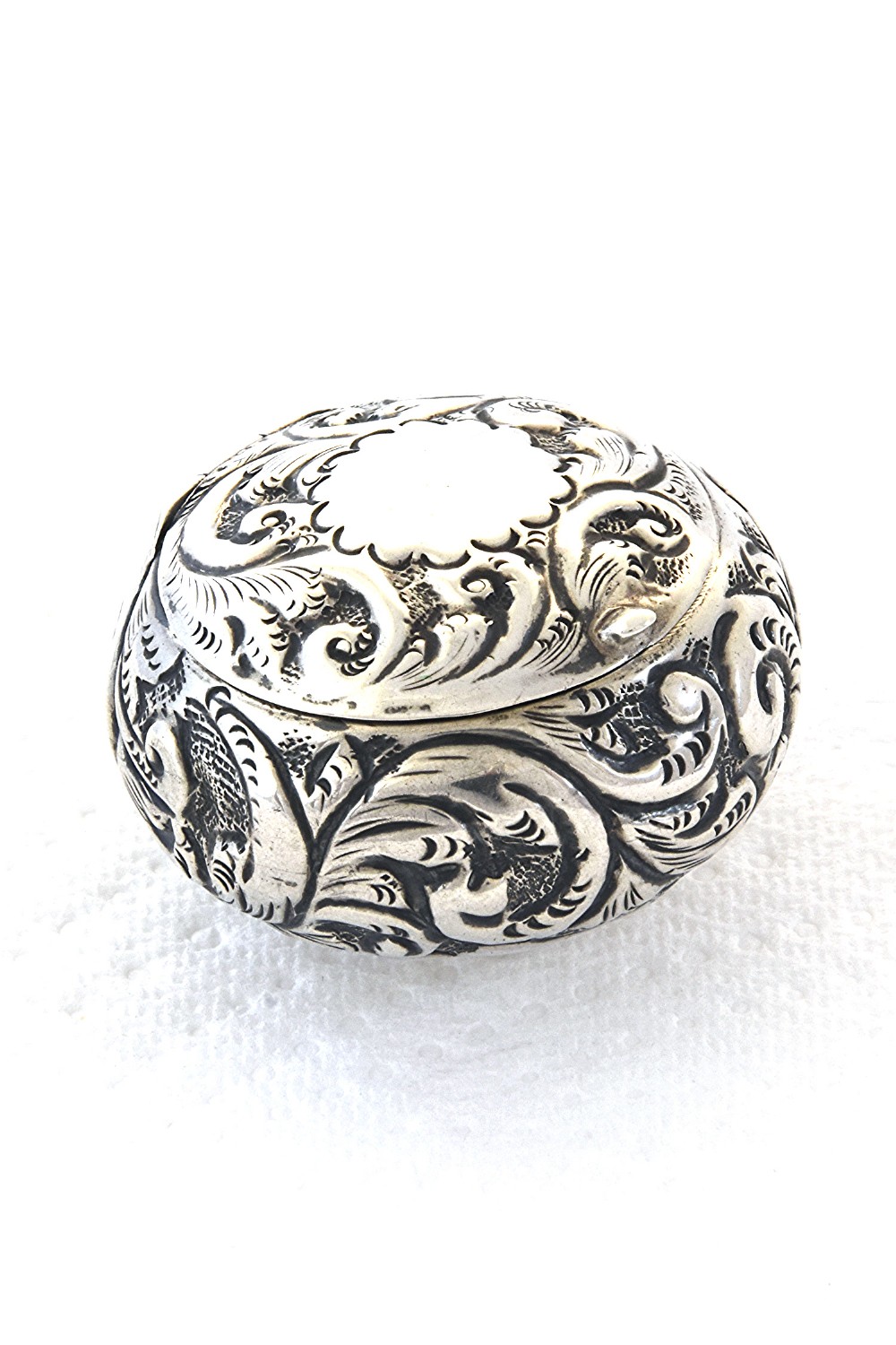 Victorian Silver Pill Box 1897