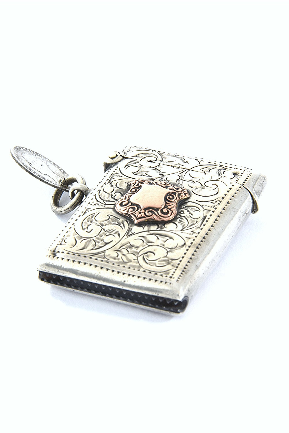 Edwardian Silver & Gold Vesta Case 1909