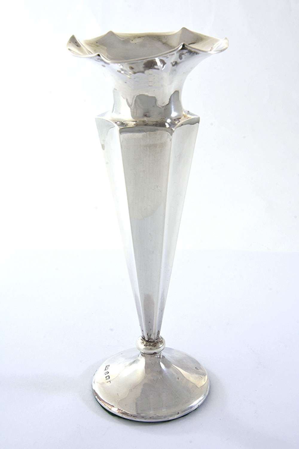 Edwardian Silver Trumpet Vase 1907 